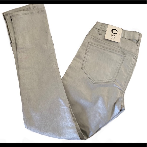 C Skinny Zipper Ankle Adjustable Waist Denim - Picture 3 of 4